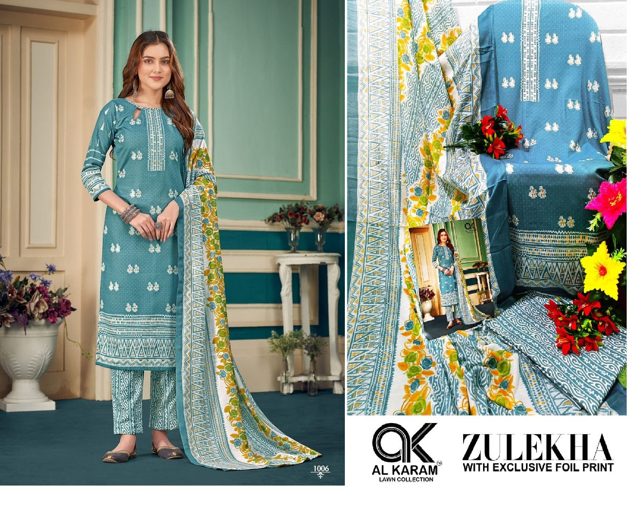 Zulekha Al Karam Karachi Salwar Suits