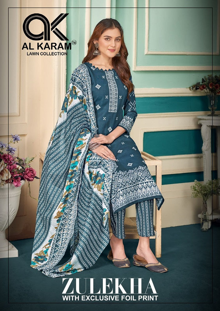 Zulekha Al Karam Karachi Salwar Suits