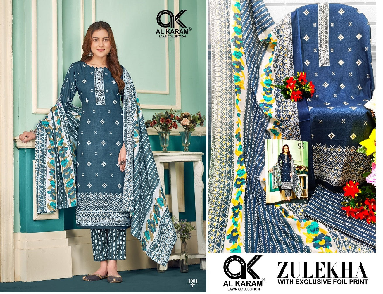 Zulekha Al Karam Karachi Salwar Suits