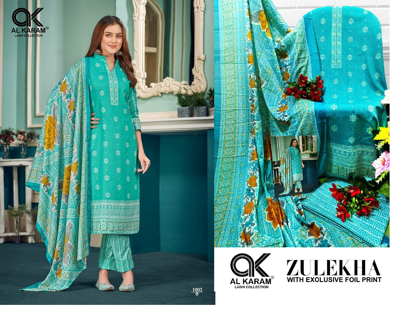 Zulekha Al Karam Karachi Salwar Suits