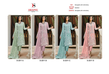 D 2011 Deepsy Georgette Pakistani Salwar Suits