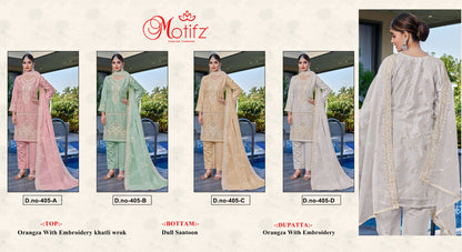 Dno 405 Motifz Organza Pakistani Salwar Suits